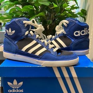 Adidas Originals Extaball Deep Blue High Tops | Women’s Sz 8